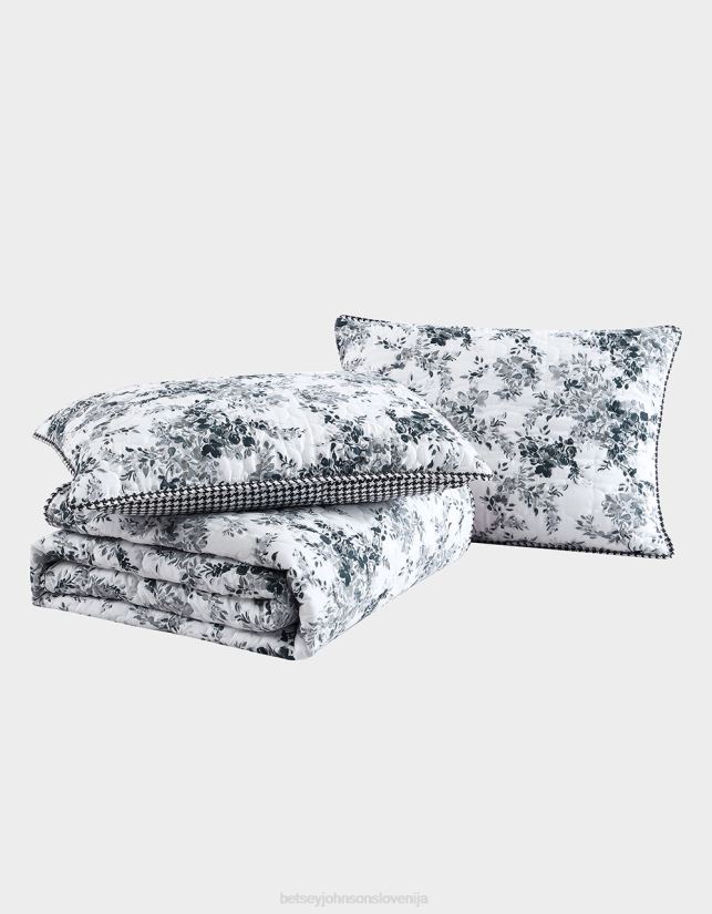 floral vineyard full queen quilt sham set ČrnaBetsey Johnson uniseks dodatki 664J2T415