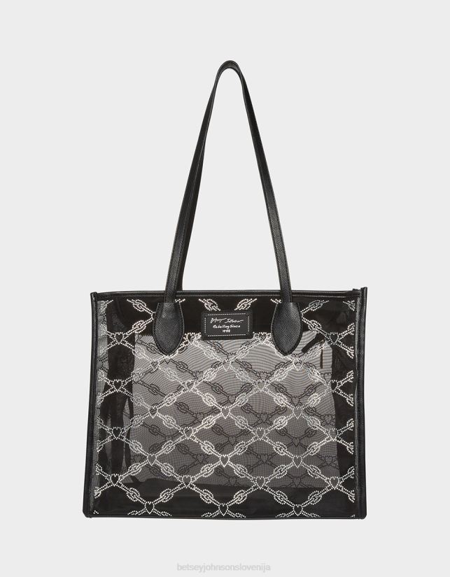 Glam mrežasta torbica iz kamna ČrnaBetsey Johnson ženske dodatki 664J2T253