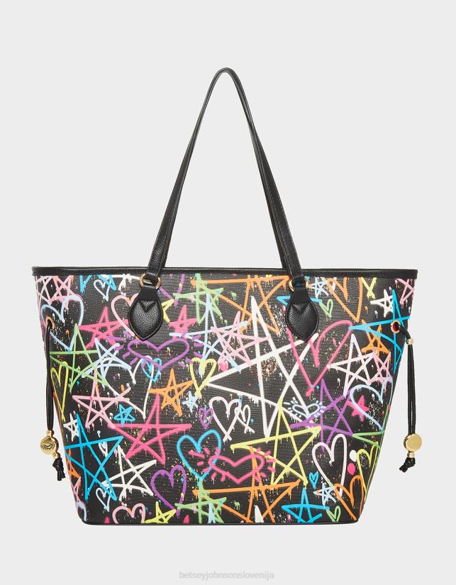 graffiti sweetie 2 torbica ČrnaBetsey Johnson ženske dodatki 664J2T207
