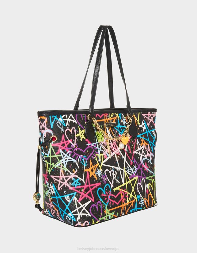 graffiti sweetie 2 torbica ČrnaBetsey Johnson ženske dodatki 664J2T207