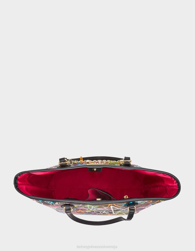 graffiti sweetie 2 torbica ČrnaBetsey Johnson ženske dodatki 664J2T207