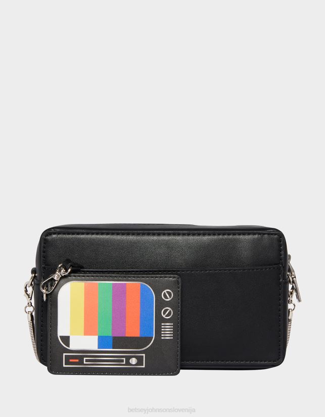 kič bodi prijazen previjanje vhs crossbody ČrnaBetsey Johnson ženske dodatki 664J2T223