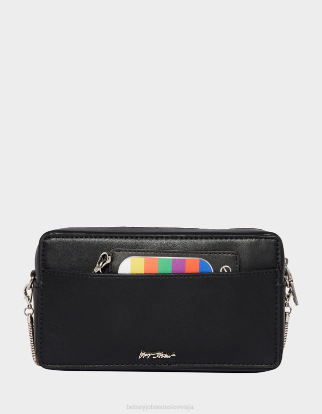 kič bodi prijazen previjanje vhs crossbody ČrnaBetsey Johnson ženske dodatki 664J2T223