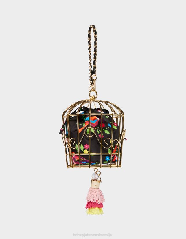 kič ptica je beseda kletka plesalka zapestnica črna multiBetsey Johnson ženske dodatki 664J2T230