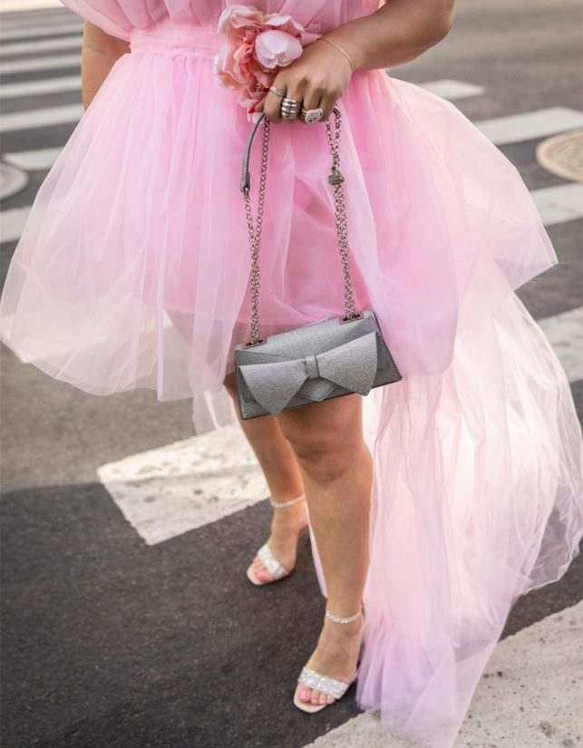 preklopna torba z oglatim lokom srebroBetsey Johnson ženske dodatki 664J2T215