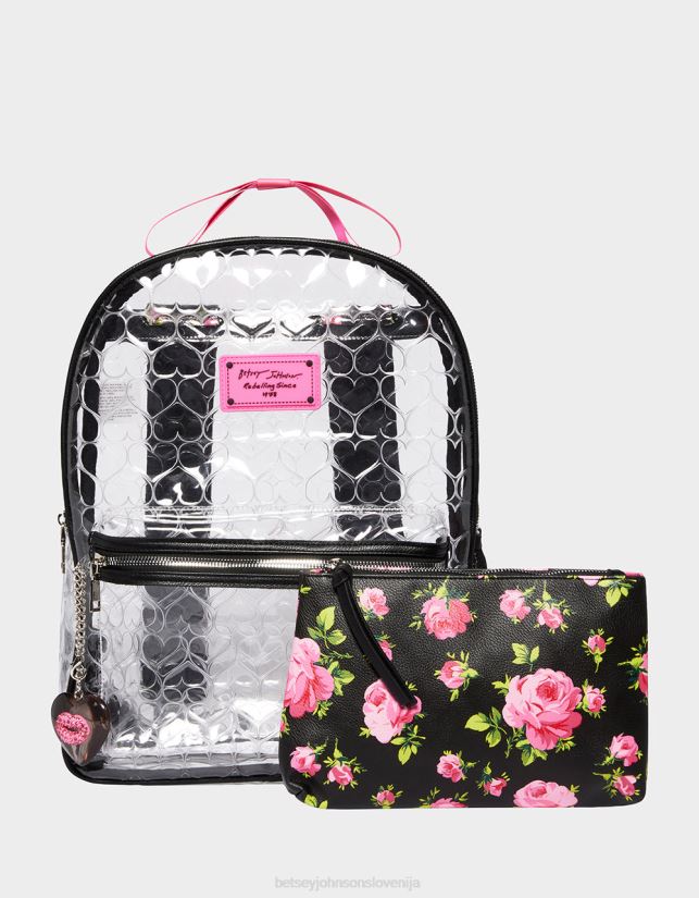 prozoren nahrbtnik z torbico ČrnaBetsey Johnson ženske dodatki 664J2T231