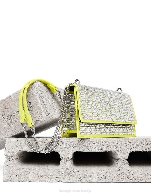 sijaj na preklopni torbi z zavihkom citronBetsey Johnson ženske dodatki 664J2T239