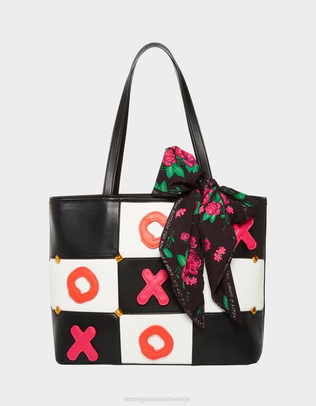 tic tac tote (z igralnimi kosi) črnobelaBetsey Johnson ženske dodatki 664J2T229