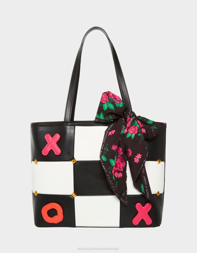 tic tac tote (z igralnimi kosi) črnobelaBetsey Johnson ženske dodatki 664J2T229
