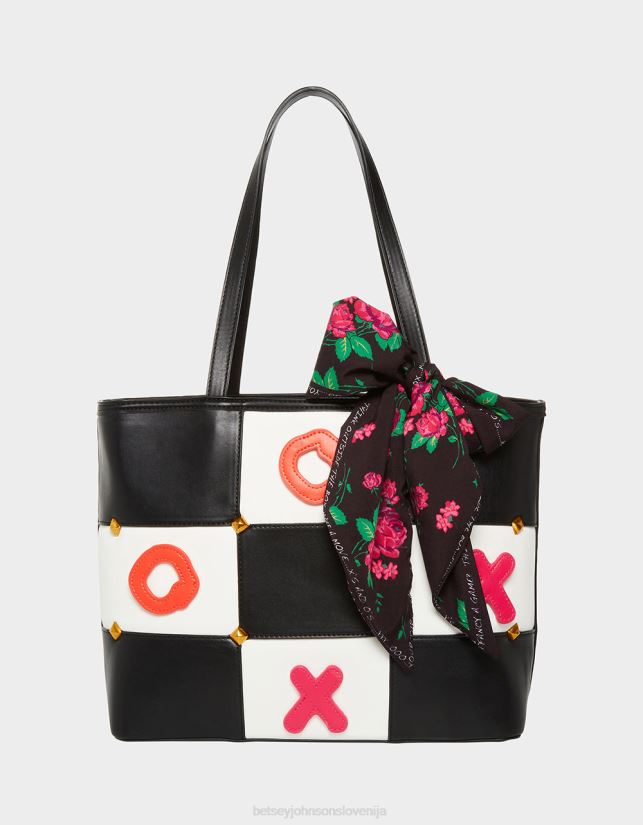 tic tac tote (z igralnimi kosi) črnobelaBetsey Johnson ženske dodatki 664J2T229