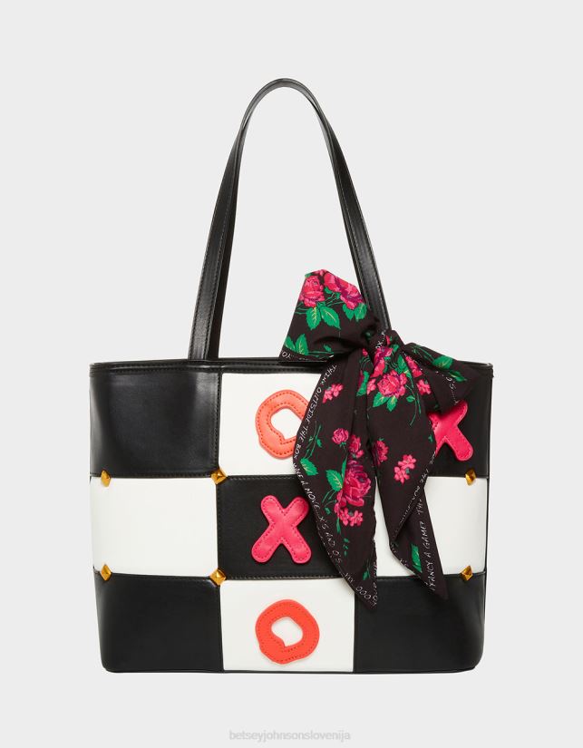 tic tac tote (z igralnimi kosi) črnobelaBetsey Johnson ženske dodatki 664J2T229