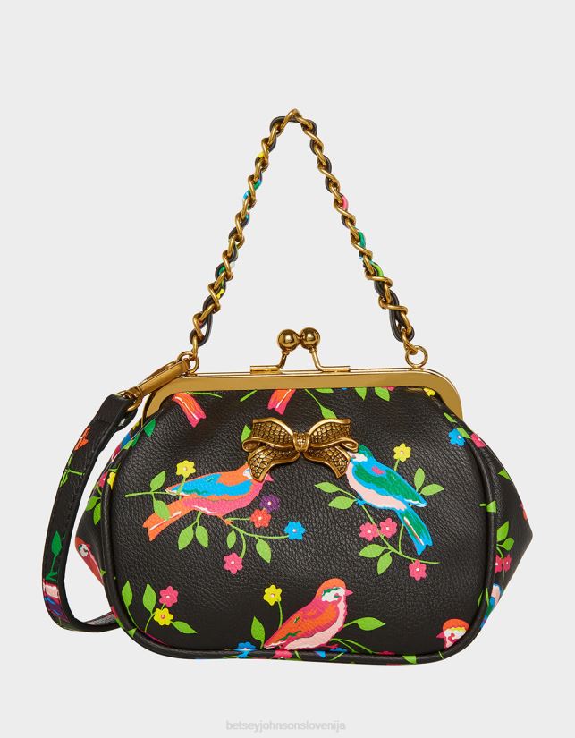vrečka s ključavnico za poljubček lil' nugget črna multiBetsey Johnson ženske dodatki 664J2T251
