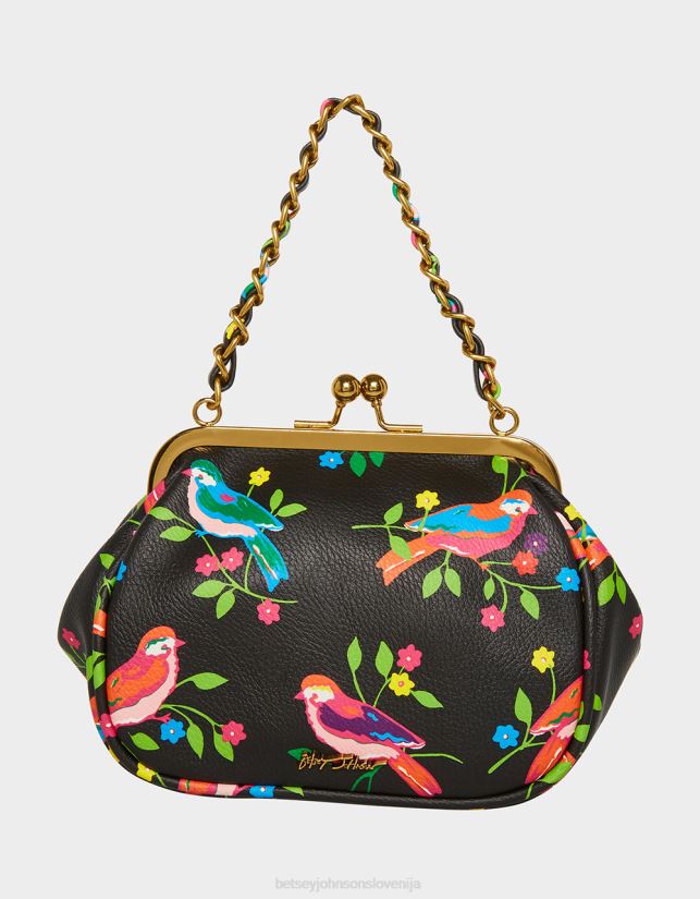 vrečka s ključavnico za poljubček lil' nugget črna multiBetsey Johnson ženske dodatki 664J2T251
