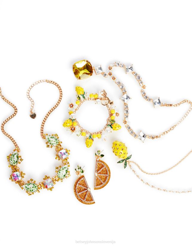 ogrlica z dolgim ​​obeskom lemon drop rumenaBetsey Johnson ženske nakit 664J2T342
