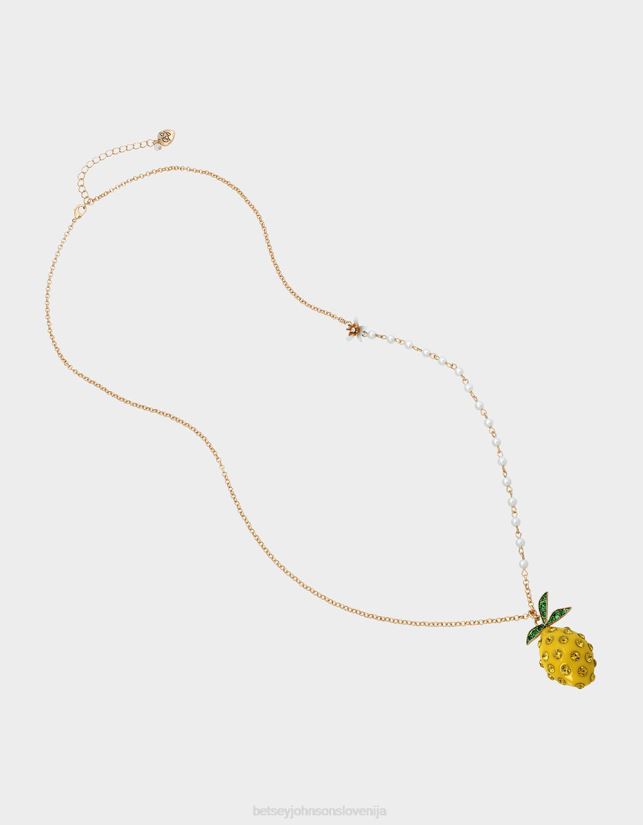 ogrlica z dolgim ​​obeskom lemon drop rumenaBetsey Johnson ženske nakit 664J2T342