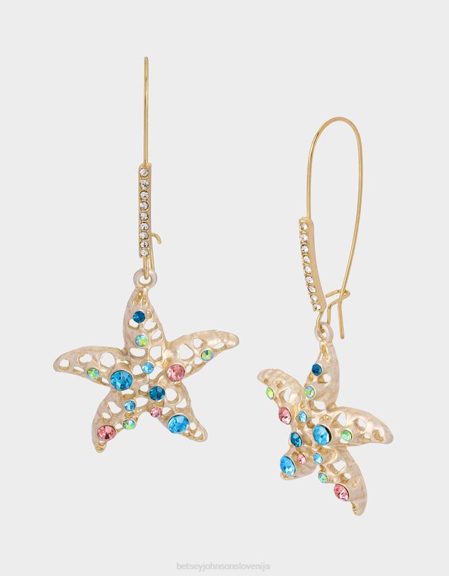 uhani s kljukami morske zvezde za tempomat multiBetsey Johnson ženske nakit 664J2T318