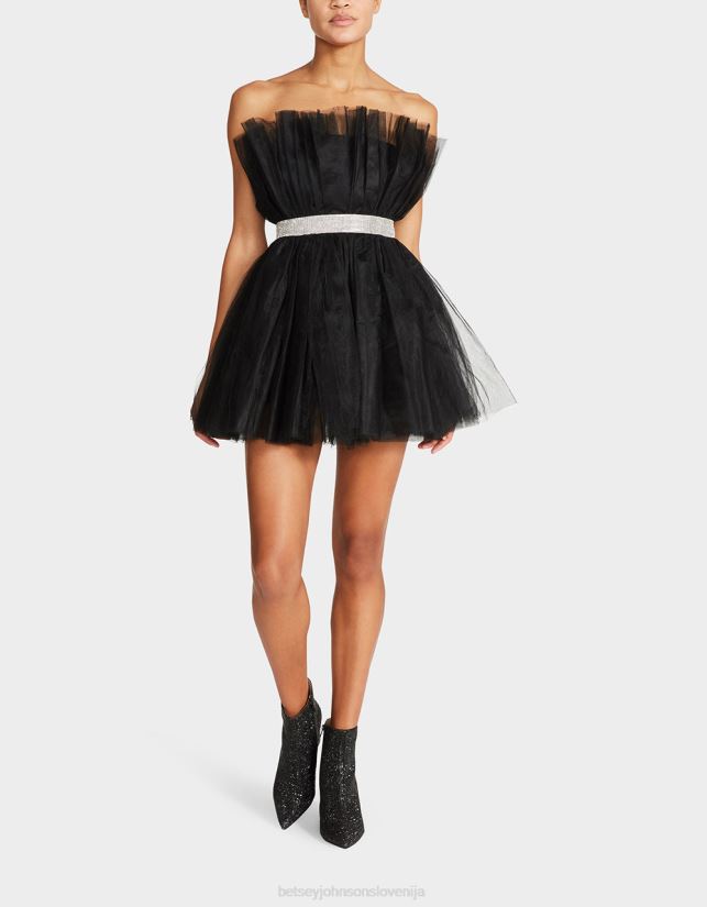 Showstopper mini obleka iz tila ČrnaBetsey Johnson ženske oblačila 664J2T289