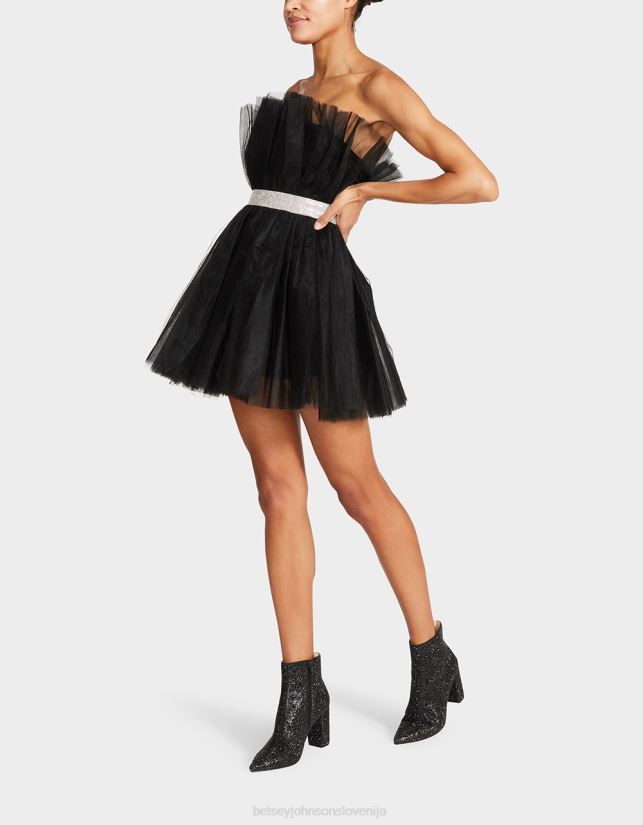 Showstopper mini obleka iz tila ČrnaBetsey Johnson ženske oblačila 664J2T289
