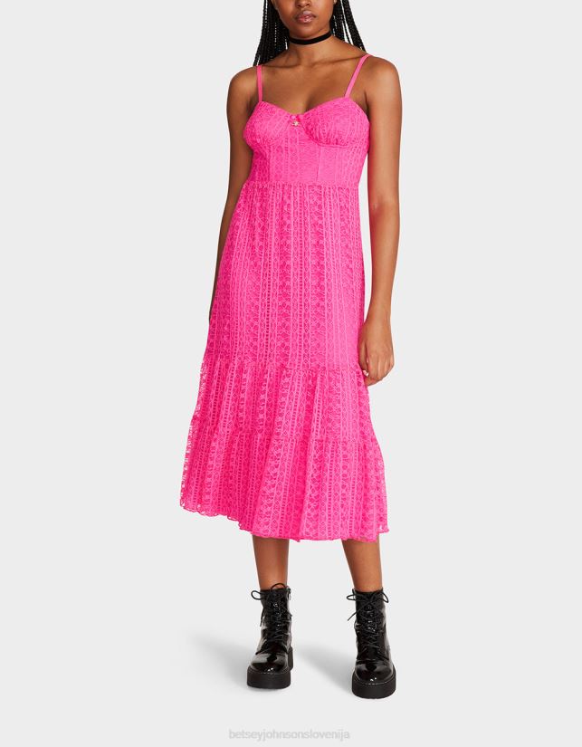 ava midi obleka s korzetom rozaBetsey Johnson ženske oblačila 664J2T285
