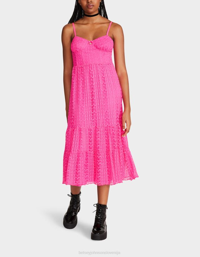 ava midi obleka s korzetom rozaBetsey Johnson ženske oblačila 664J2T285