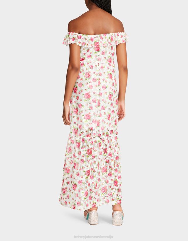 maxi obleka s cvetličnim motivom belaBetsey Johnson ženske oblačila 664J2T274