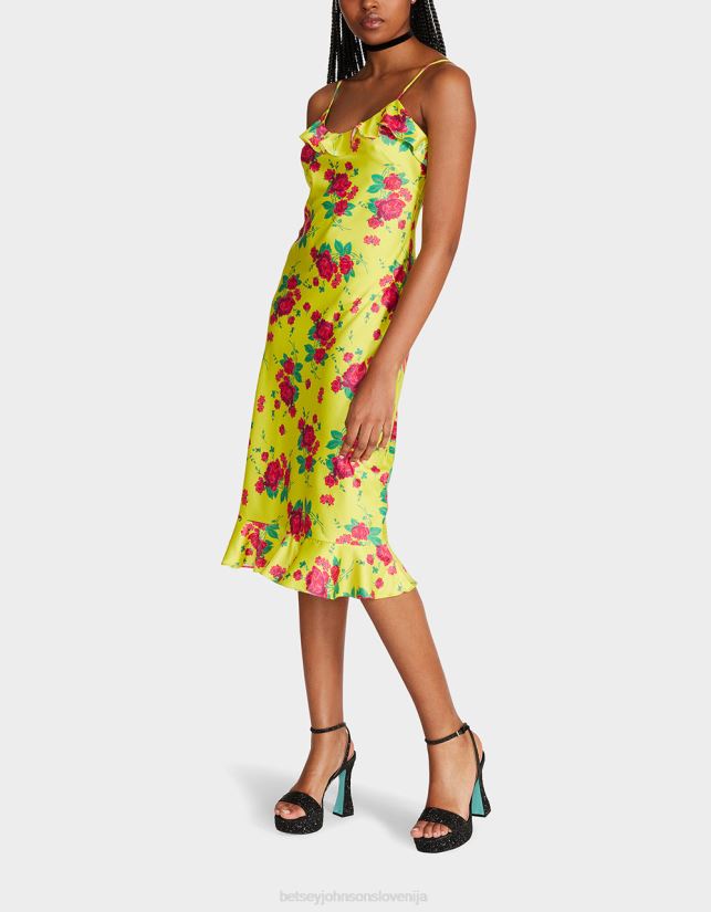 poslikana midi obleka z rožicami apnoBetsey Johnson ženske oblačila 664J2T284
